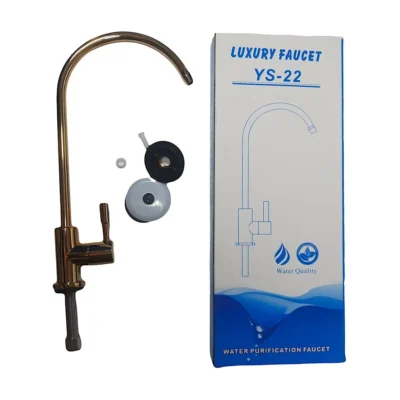 شیر برداشت تصفیه آب اهرمی طلایی | مغزی پایه بلند ۳/۸ اینچ